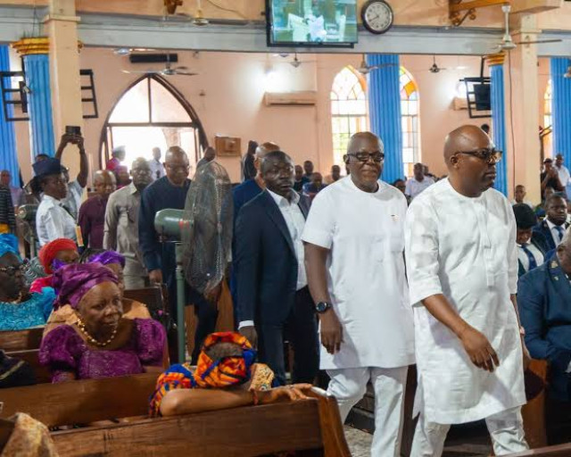 Governor Siminalayi Fubara during thankgiving ceremony in Port Harcourt